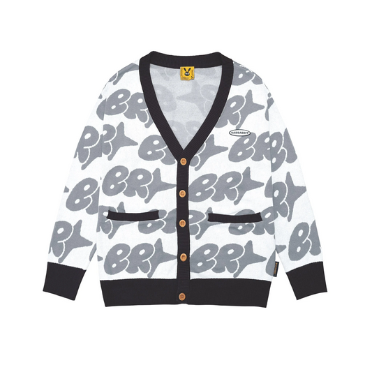 BLACK CARTOON CARDIGAN