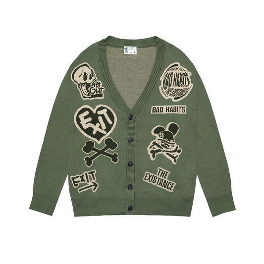 EXIT CARDIGAN - OLIVE