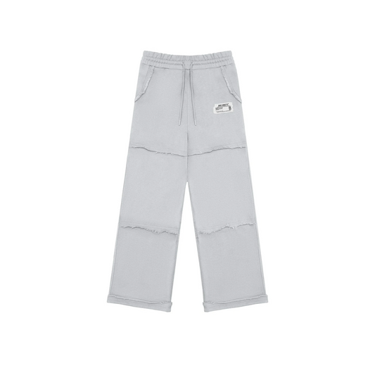 LIGHT GRAY DISTRESSED SWEATPANTS