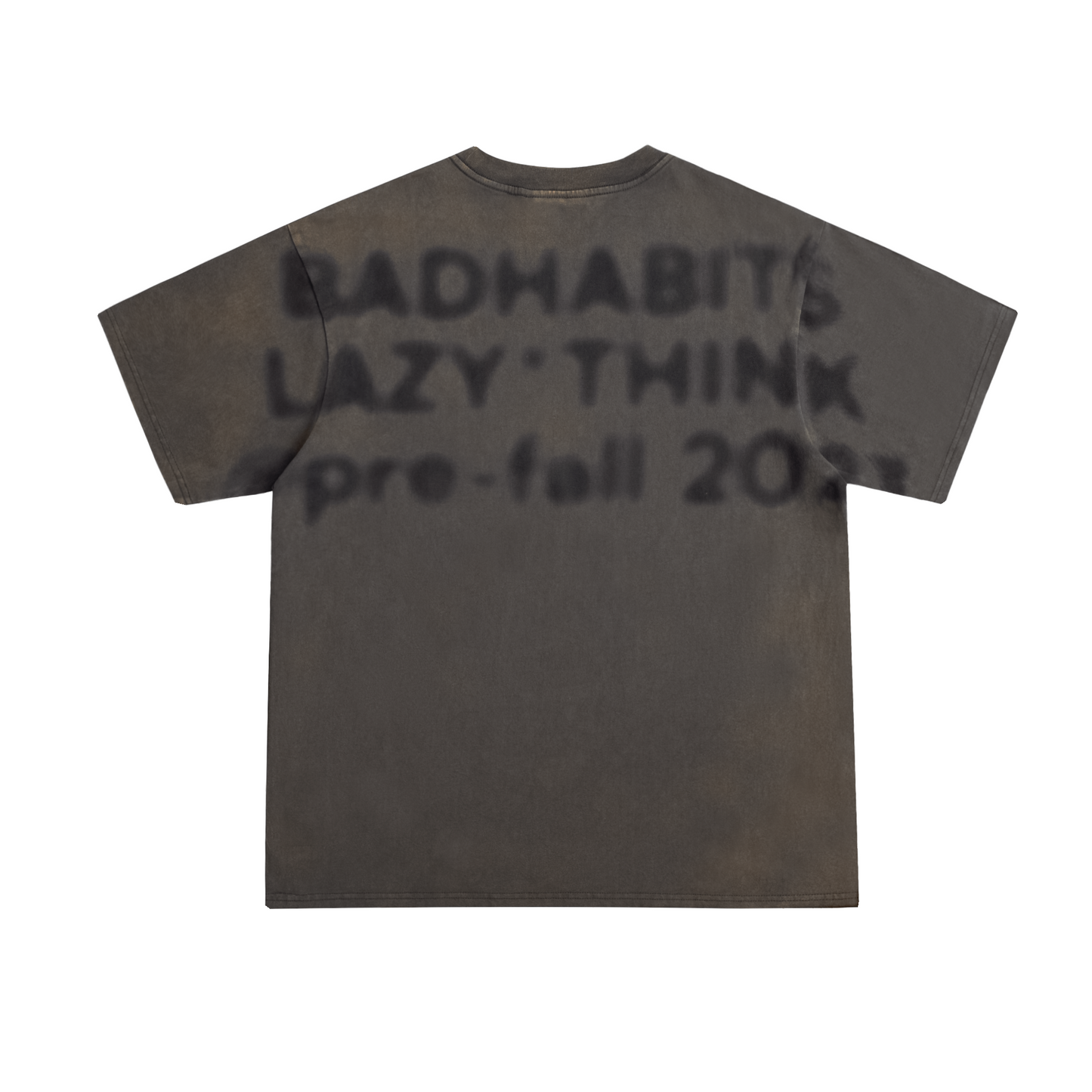 LAZY SIGNATURE BAD HABITS TEE - GRAY