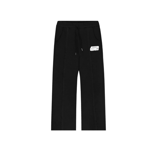 BLACK BAD DESTROYED SWEATPANTS