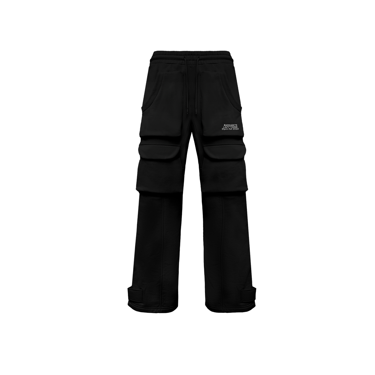 NAMELESS POCKET PANTS - BLACK