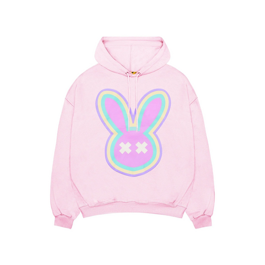 NEON RABBIT HOODIE - BLUSH