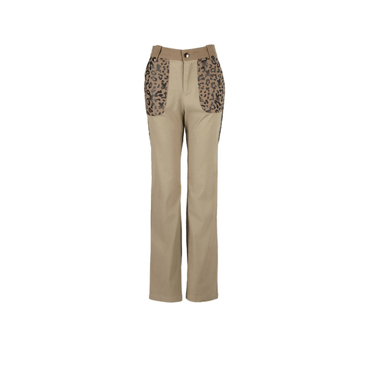 KHAKI LEOPARD PANTS