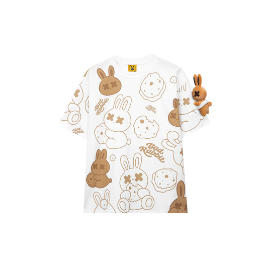 WHITE COOKIE RABBIT TEE