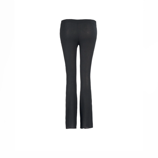 FLARED TROUSERS - BLACK