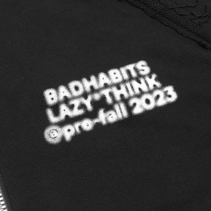 TOO BAD, TOO LAZY RAGPLAN HOODIE - BLACK