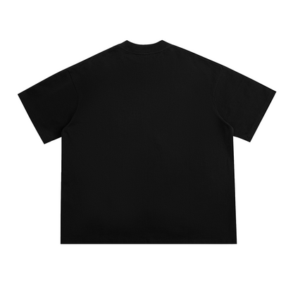 STOP THINK BOXY TEE - BLACK