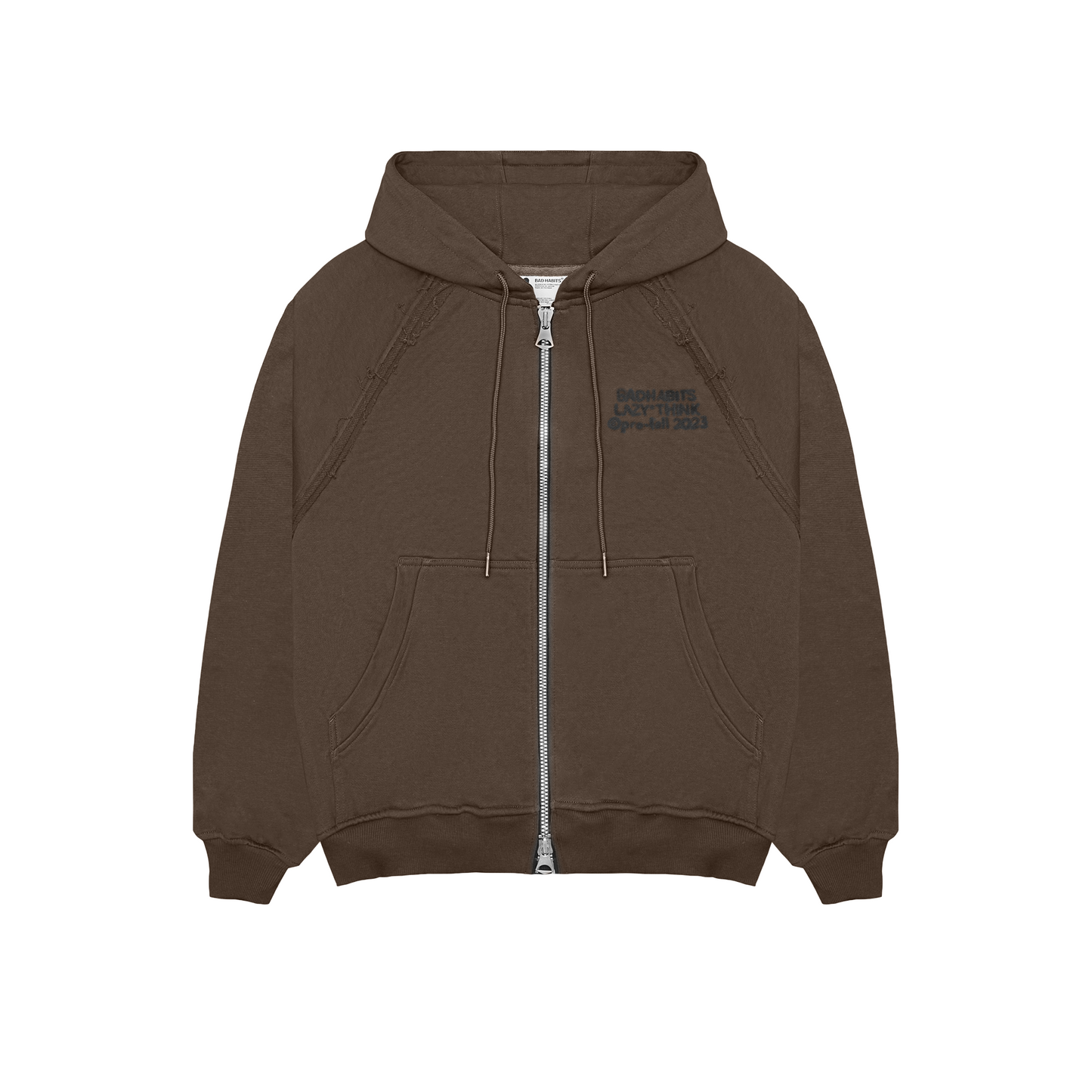 TOO BAD, TOO LAZY RAGPLAN HOODIE - BROWN