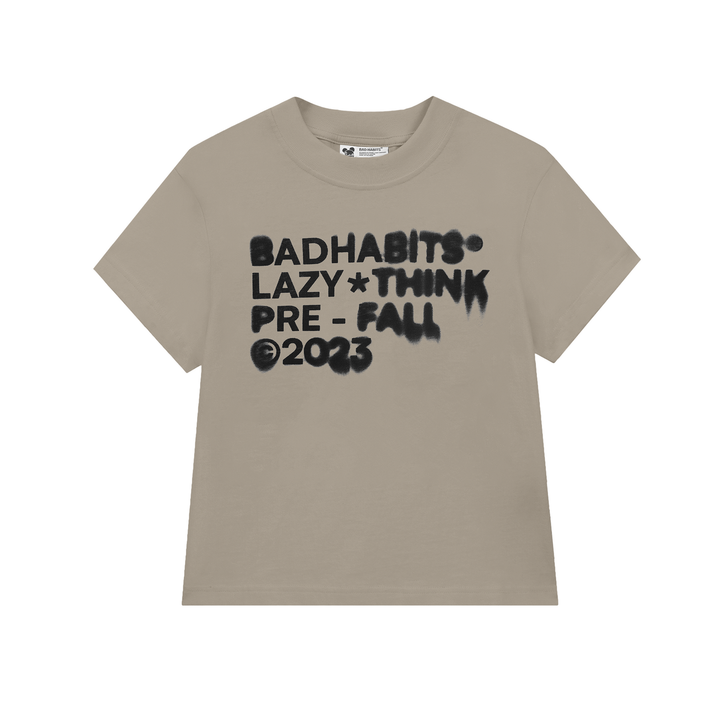 COFFEE COLOUR BAD & LAZY BABY TEE