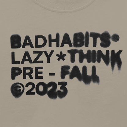 COFFEE COLOUR BAD &amp; LAZY BABY TEE