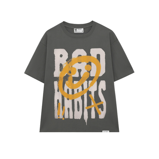 BAD SMILEY TEE - GREY