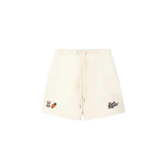 CREAM CARROT RABBIT SHORTS