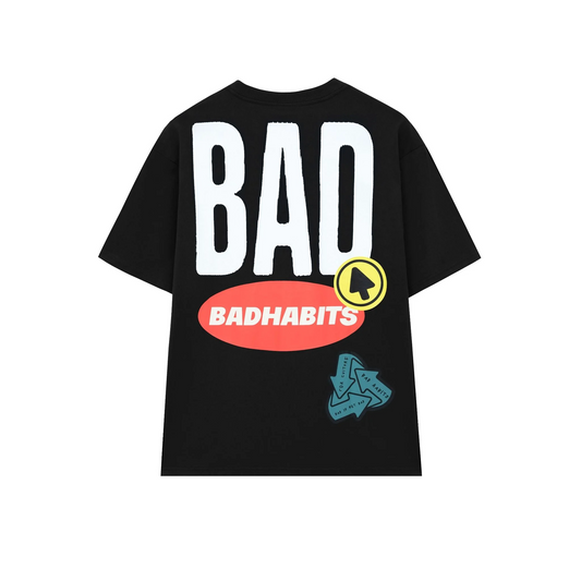 BLACK BAD ICON TEE