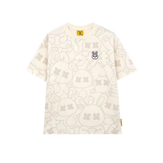 CREAM RABBIT FAMILY TEE