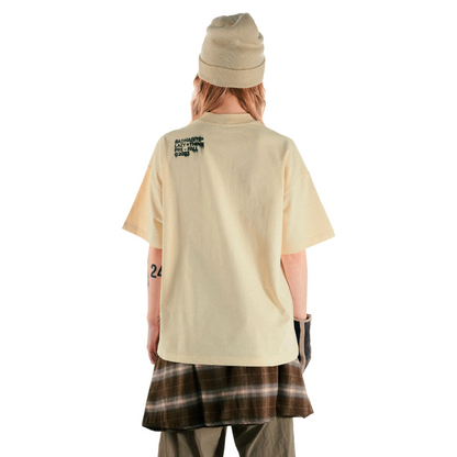 DEJAVU BOXY TEE - CREAM