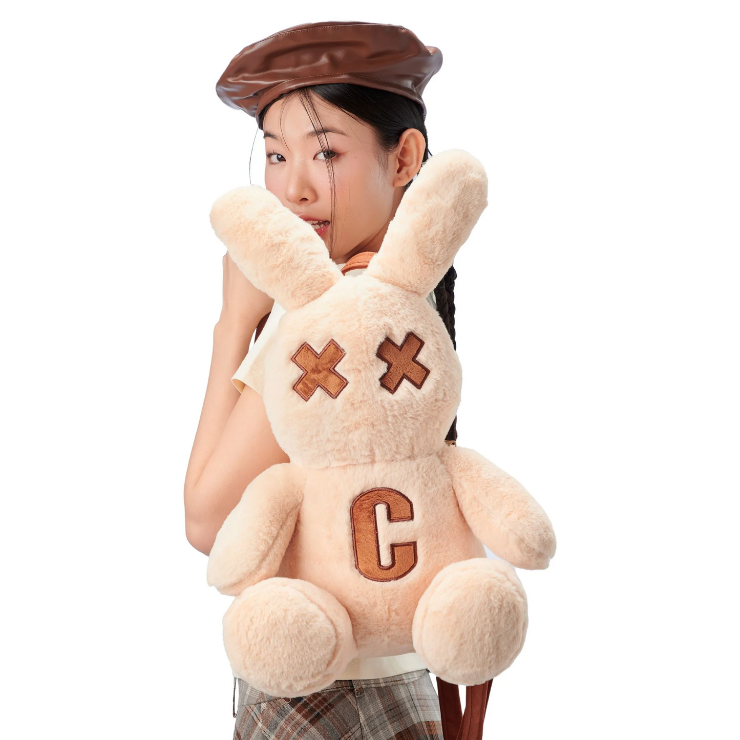 BEIGE BABY RABBIT BACKPACK 