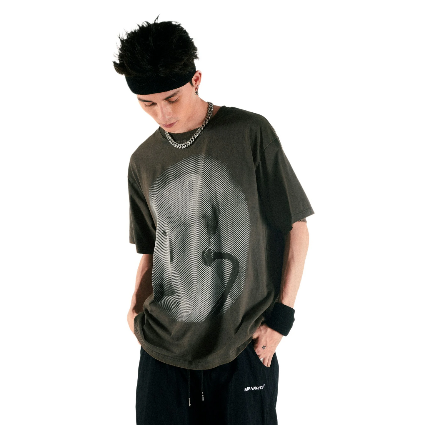 LAZY SIGNATURE BAD HABITS TEE - GREY