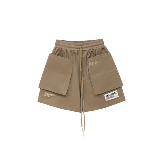 UTILITY BOX POCKET SHORTS - TAN