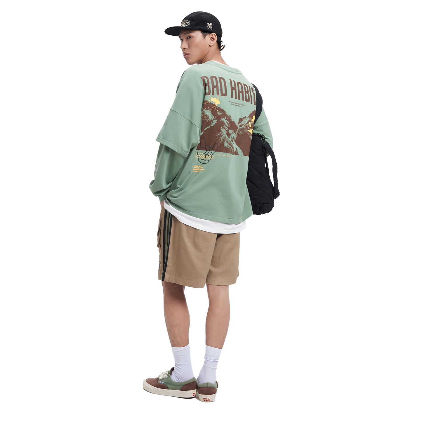 "Dream" MULTI POCKET SHORTS - BROWN